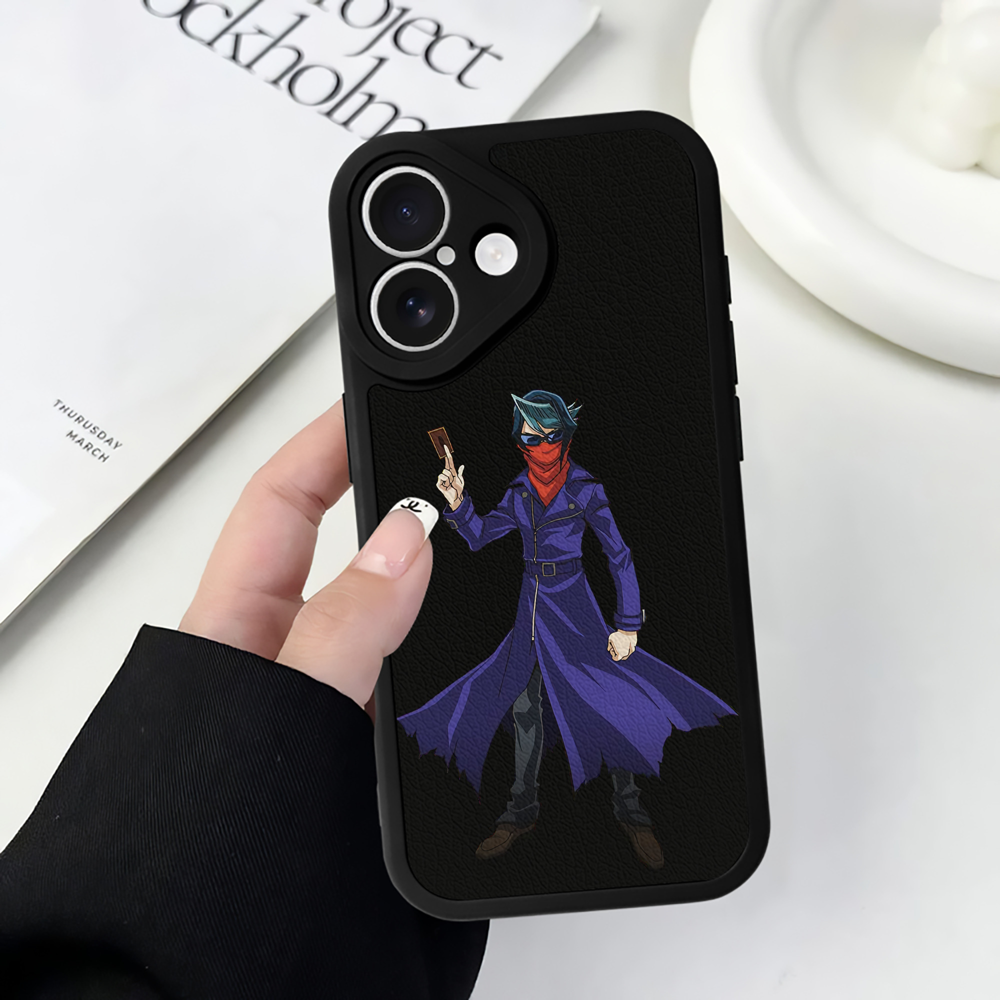 （画像用） 遊☆戯☆王 Yu-Gi-Oh! 【iPhone 16シリーズ対応】シリコンスマホケース（レザー調） 材質：シリコン